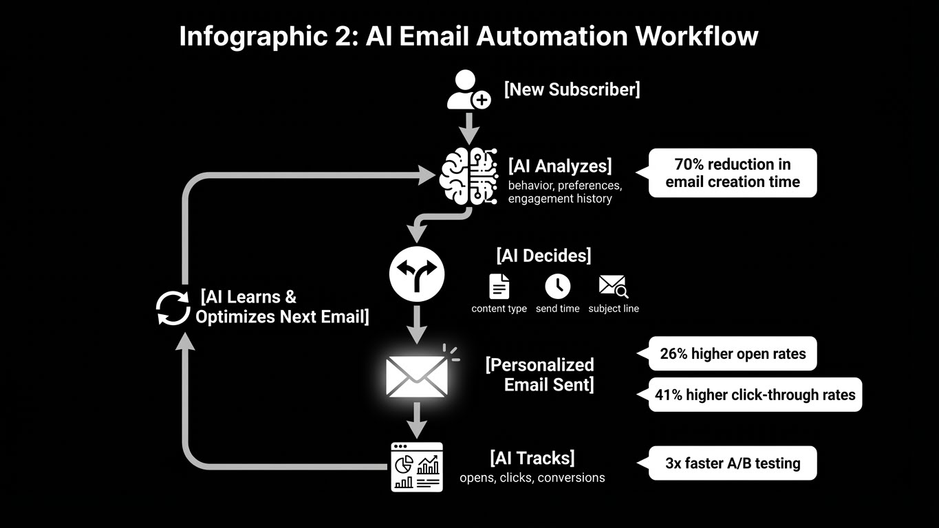 AI Email Automation workflow showing personalization at scale